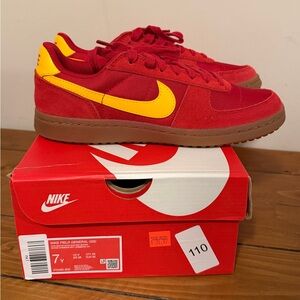 Nike Red and Yellow Athletic Shoes